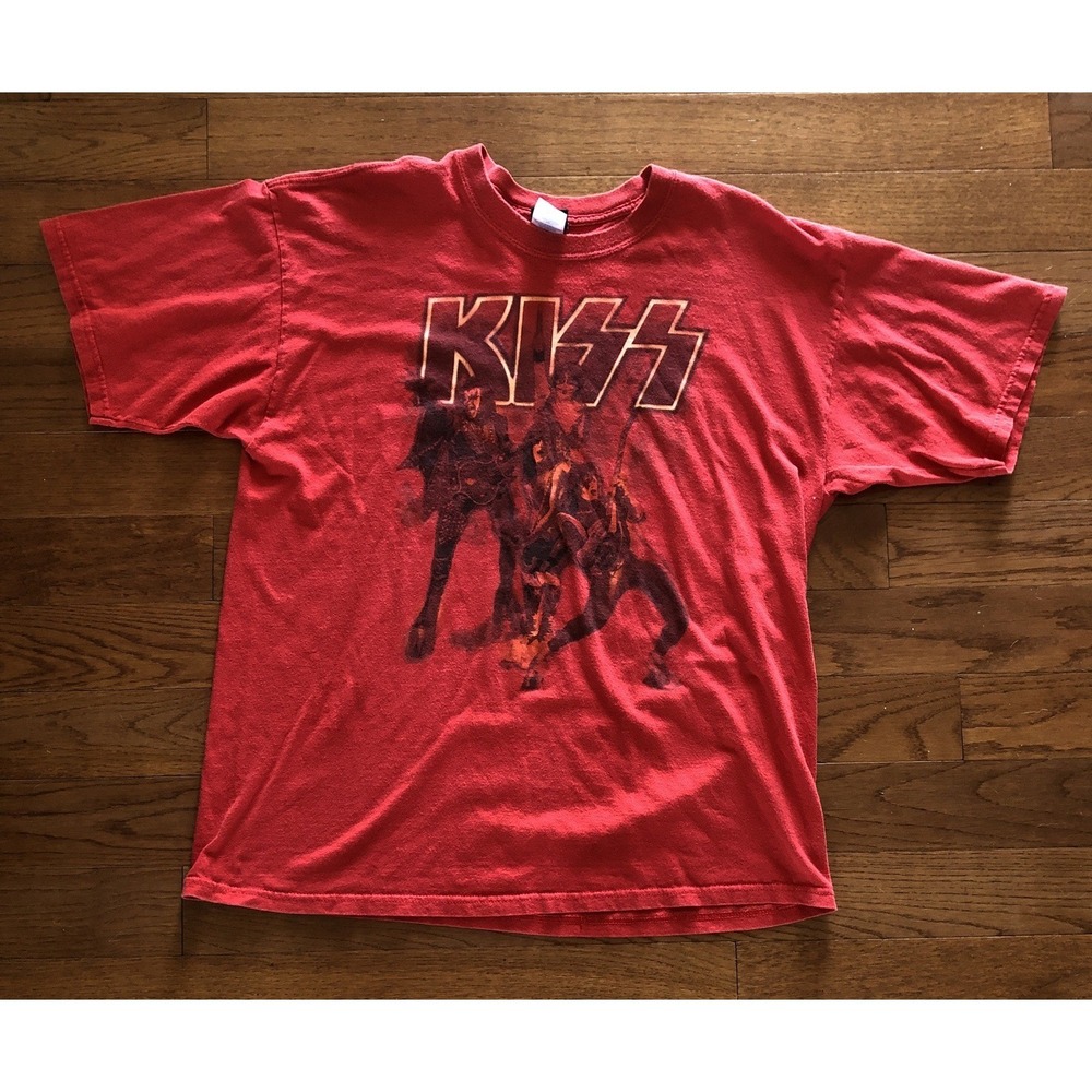 Kiss Rock Band T Shirt  Retro 2005 Rock The Nation Tour 2005 Unisex XL  X-Large